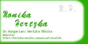 monika hertzka business card